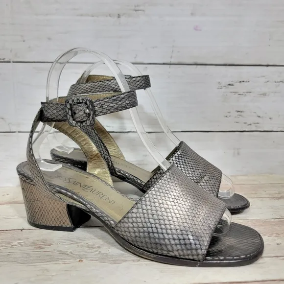 Yves Saint Laurent Vintage Block Heel Sandals US 6.5