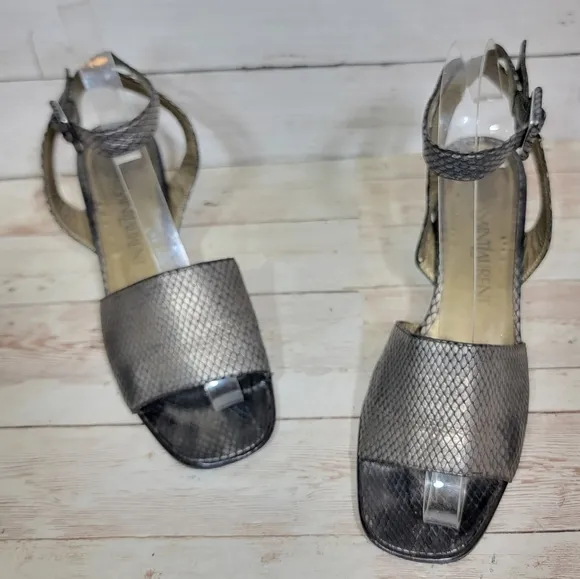 Yves Saint Laurent Vintage Block Heel Sandals US 6.5
