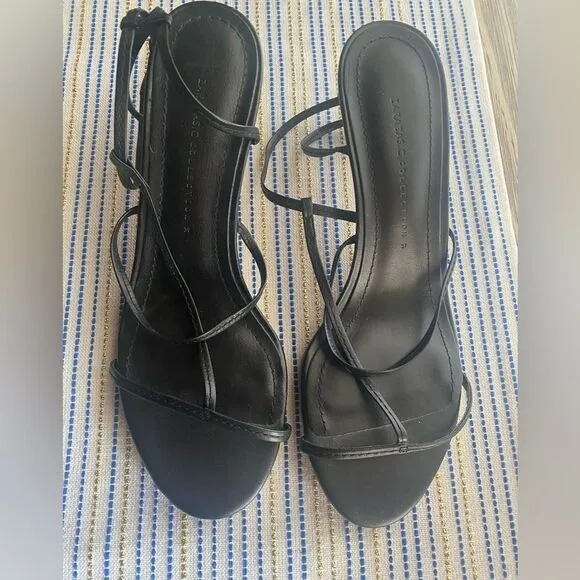 Zara black high shoes with thin straps size 39