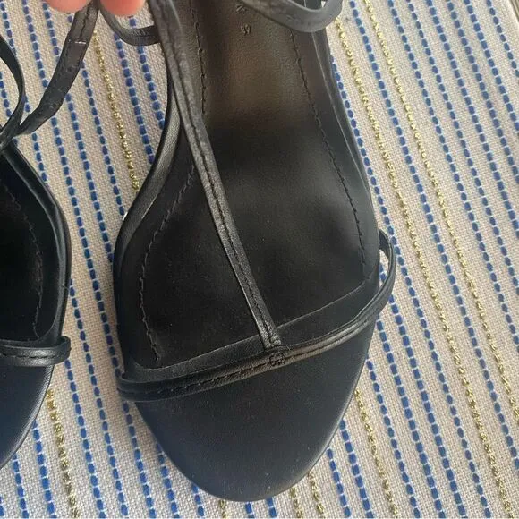 Zara black high shoes with thin straps size 39