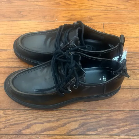 ZARA LOAFERS WITH LACES.  Size 10.  New with tag.