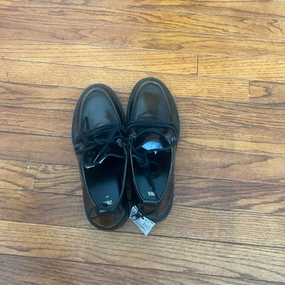 ZARA LOAFERS WITH LACES.  Size 10.  New with tag.