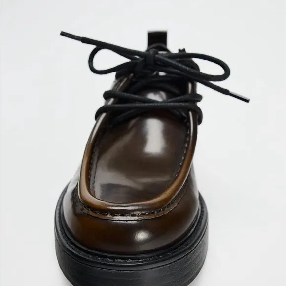 ZARA LOAFERS WITH LACES.  Size 10.  New with tag.