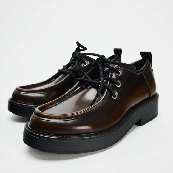ZARA LOAFERS WITH LACES.  Size 10.  New with tag.