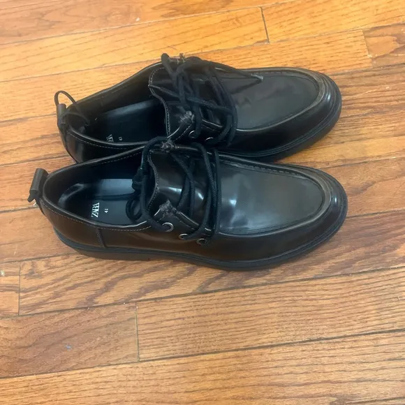 ZARA LOAFERS WITH LACES.  Size 10.  New with tag.