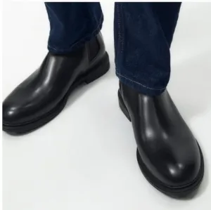 Zara Men's Business Casual Faux Leather Chelsea Ankle Boots in Black US 11