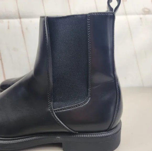 Zara Men's Business Casual Faux Leather Chelsea Ankle Boots in Black US 11