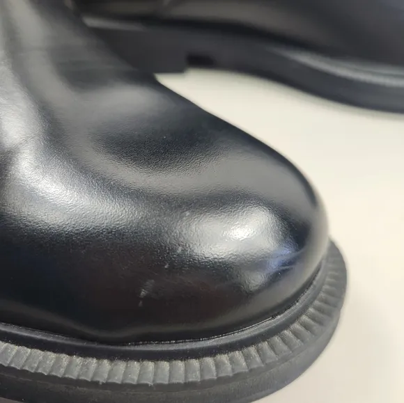 Zara Men's Business Casual Faux Leather Chelsea Ankle Boots in Black US 11
