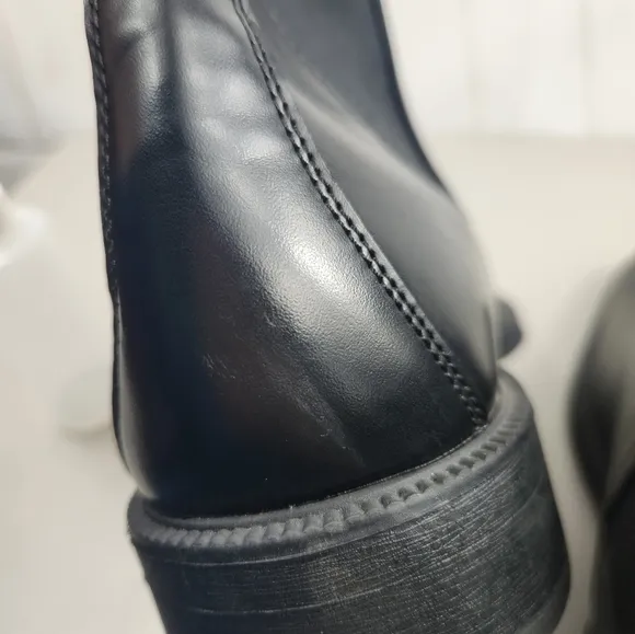 Zara Men's Business Casual Faux Leather Chelsea Ankle Boots in Black US 11