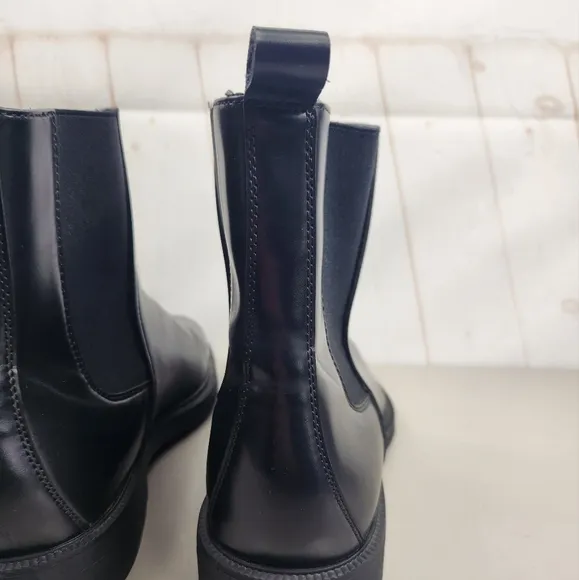Zara Men's Business Casual Faux Leather Chelsea Ankle Boots in Black US 11
